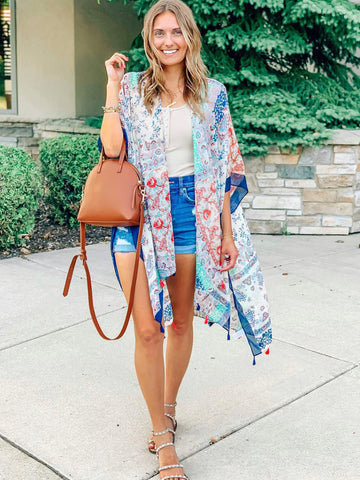 ROW 8 ROW Bohemia Flower Print Kimono